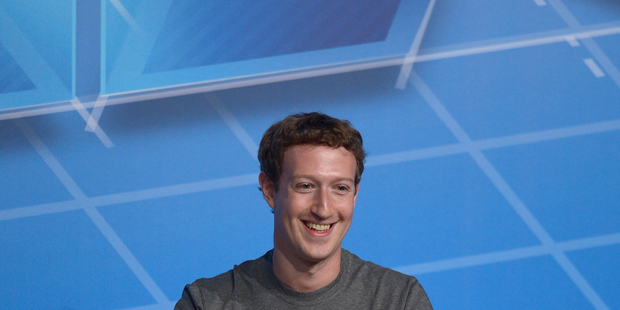 Facebook Chairman and CEO Mark Zuckerberg during a conference in Barcelona. Photo / AP