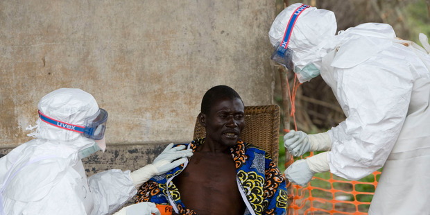A patient during an outbreak of Ebola in 2007 in the Congo. Photo / AP