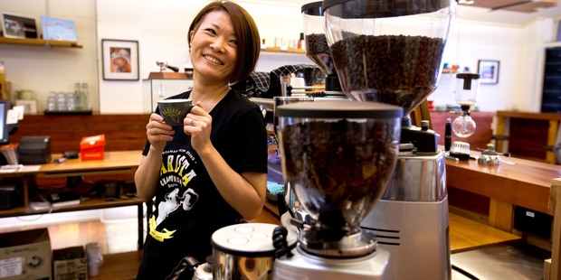 Hanna Teramoto from Parnell's Espresso Workshop has been crowned the best barista in NZ. Photo / Dean Purcell