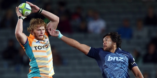Steven Luatua , right, is crucial to the Blues' game plan. Photo / Getty Images