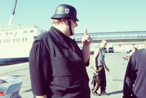 Kim Dotcom in a photo taken at a car rally.