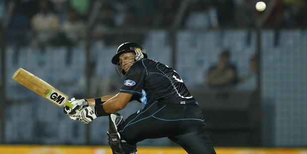 Ross Taylor scored 62 off 37, including four fours and three sixes. Photo / AP