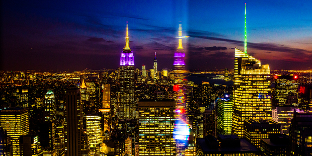The New York City skyline from the Rockefeller Centre at dusk. Picture / Babiche Martens