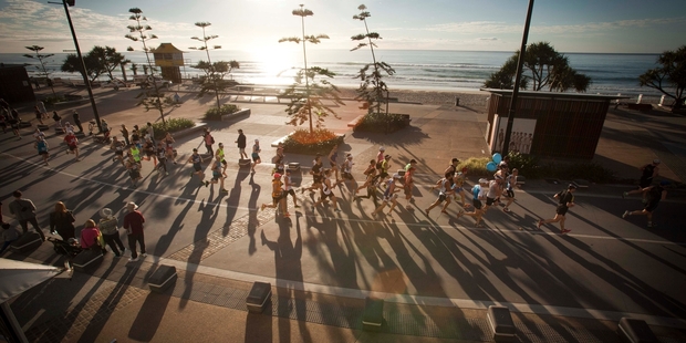 The Gold Coast Airport Marathon course begins along the coastal Esplanade - a great way to start any morning.