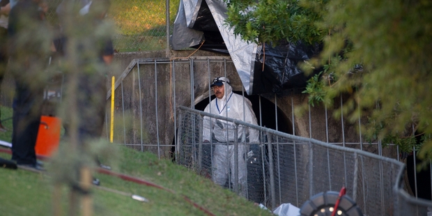 The ribcage and skull of Cissy Chen were discovered in a drain in the Totaravale Reserve on the North Shore. The rest of her remains were found nearby. Photo / Richard Robinson