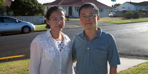 Wen and Stuart Chang are unhappy with the lack of objection rights for neighbours of the proposed building in Takapuna. Photo / Brett Phibbs