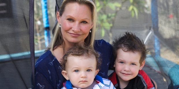 Danica Weeks has not yet told sons Jack (left) and Lincoln what has happened to their father. Photo / 60 Minutes