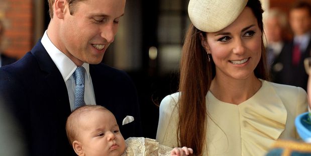 William, Kate and Prince George will visit NZ from April 7 to 16.
Photo / AP