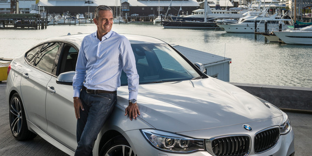 BMW NZ ambassador and celebrity chef Josh Emett is impressed by the 3 Series GT's steering and boot space (below right). Pictures / Ted Baghurst