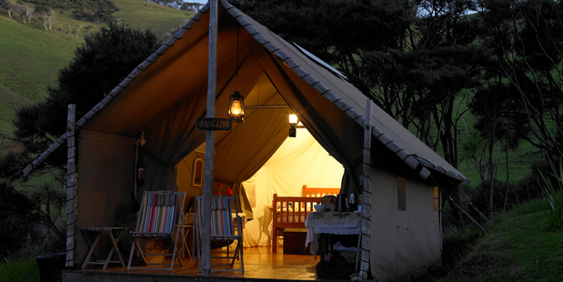 Wainamu Luxury Tents, Bethells. Photo / Supplied.