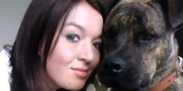 Amy Elizabeth Farrall with her dog, Chop.