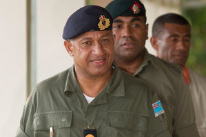 Commodore Frank Bainimarama is poised to win the election. Photo / Greg Bowker