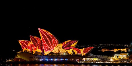 Sydney Opera House is transformed during the Vivid Sydney festival. Photo / Supplied.