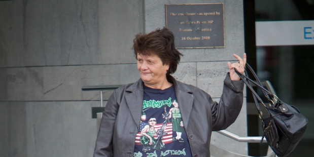 ILLEGAL TRADE: Susan Sullivan outside Hastings District Court where she pleaded guilty to selling synthetic cannabis without a licence. PHOTO / FILE