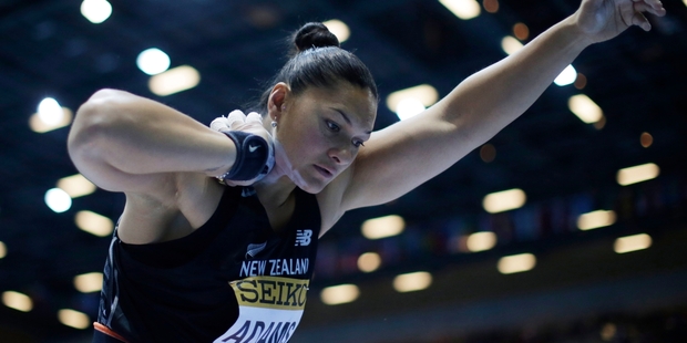 Valerie Adams is concerned that Nadzeya Ostapchuk could be free from drug testing during her ban. Photo / AP