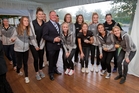 Tukituki MP Craig Foss with the Black Sticks during last night's launch of the Festival of Hockey at
Sileni Estate Winery. Photo / Glenn Taylor Tukituki MP Craig Foss with the Black Sticks during last night's launch of the Festival of Hockey at
Sileni Estate Winery. Photo / Glenn Taylor