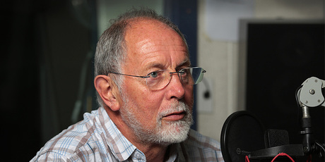 Geoff Robinson on air. Photo / Radio New Zealand