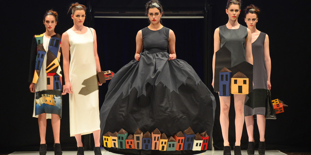 The winning collection at the 2014 iD Dunedin Emerging Designer Awards by Mahshid Mahdian. Picture / Chris Sullivan