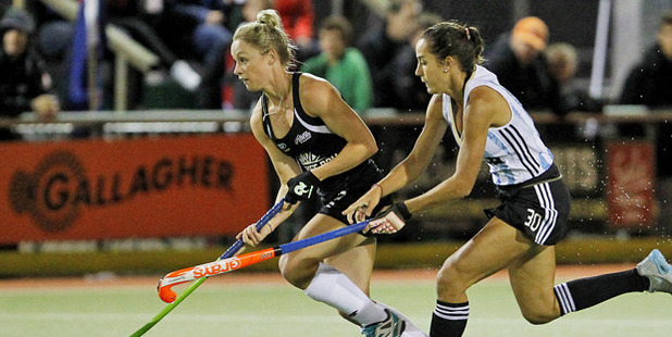 Anita Punt in action for the Black Sticks. Photo / Christine Cornege
