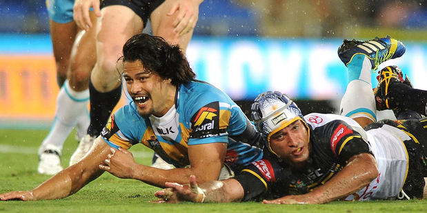 Kevin Gordon scores for the Titans. Photo / Getty Images