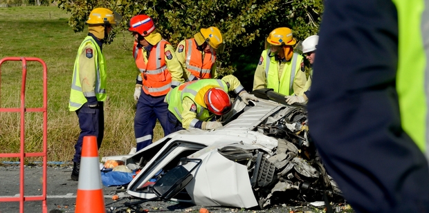 The fatal crash scene. Photo / Malcolm Pullman