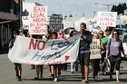 Protesters take to Whangarei streets rallying against the sale of legal highs. Photo/Ron Burgin Protesters take to Whangarei streets rallying against the sale of legal highs. Photo/Ron Burgin