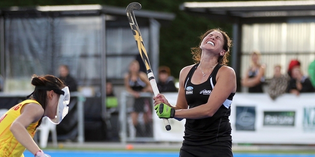 New Zealand captain Kayla Whitelock (above) rues missing the Black Sticks' third successive penalty-corner attempt on Sunday. Photo/Duncan Brown