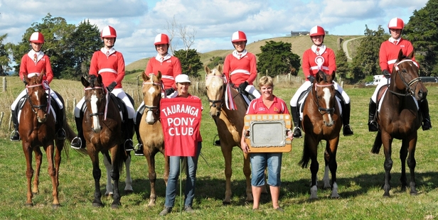 The Tauranga Pony Club's triumphant team. Photo / Spot on Photography