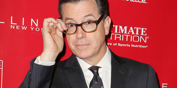 Stephen Colbert is a rumoured candidate to replace David Letterman as host of The Late Show. Photo/AP