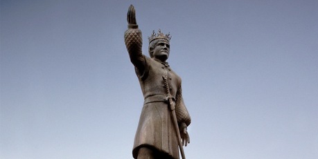 The statue of King Joffrey was toppled after five days.