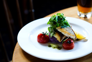 Fish of the day served with Maori potatoes on the menu at Galbraith's Alehouse in Mt Eden. Picture / Babiche Martens.