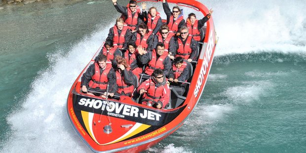 The royal couple will test their nerves with a ride on the Shotover Jet. Photo / APN