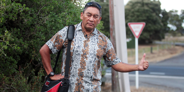Mana leader Hone Harawira can probably lay claim to being Parliament's only regular hitchhiker. Photo / Doug Sherring