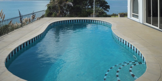 The pool at the Milford property used as bolthole by Diana. Photo / Jason Dorday
