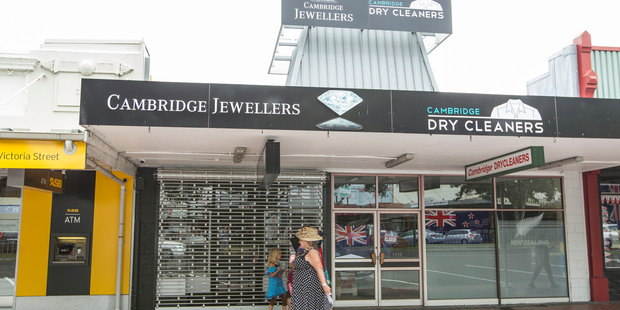 The jeweller's store is only 3m back from the parade road. Photo / Michael Craig