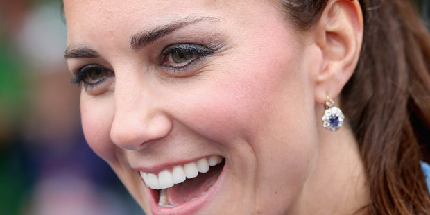 Catherine, Duchess of Cambridge smiling as she greets the crowds in Blenheim yesterday. How will she enjoy her day on the water in Auckland today?
