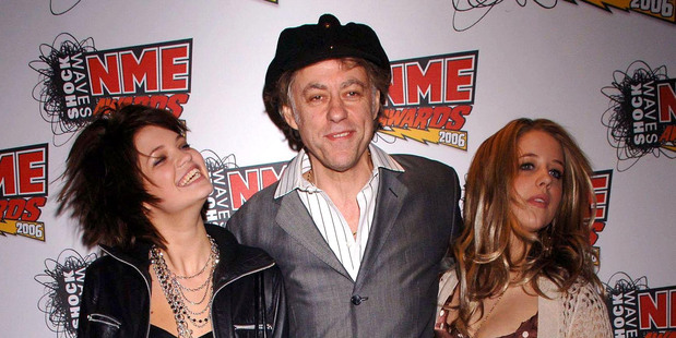 Bob Geldof with his daughters Pixie, left, and Peaches at the NME Awards 2006 in London.
Photo / File
