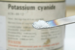A jar of potassium cyanide. Photo / Martin Sykes