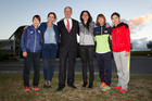 Team captains L/R Myuki Nakagawa of Japan, Luciana Aymar of Argentina, Lawrence Yule Hastings Mayor, Kayla Whitelock of New Zealand, Kim Jong Eun of Korea, Cui Qiuxia of China. Team captains L/R Myuki Nakagawa of Japan, Luciana Aymar of Argentina, Lawrence Yule Hastings Mayor, Kayla Whitelock of New Zealand, Kim Jong Eun of Korea, Cui Qiuxia of China.