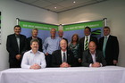 Federated Farmers signs a MOU with Forestry in Wellington. The deal should ensure 'good neighbourly relations'.
Federated Farmers signs a MOU with Forestry in Wellington. The deal should ensure 'good neighbourly relations'.