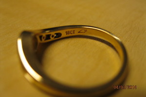 PRICELESS: The engagement ring with the special stamp that helped find the owner.