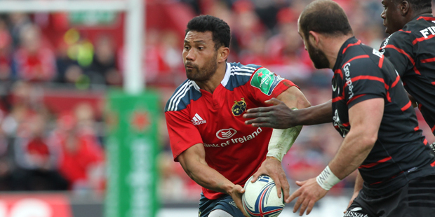 Casey Laulala of Munster during the Heineken Cup Quarter Final match between Munster and Toulous. Photo / Getty Images