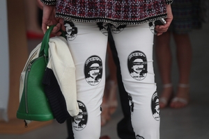 Joy Verissimo's tights. Photo / Doug Sherring