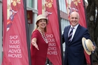 Art Deco Trust general manager Sally Jackson and Air New Zealand chief executive officer Christopher Luxon celebrate the take-off of another three-year sponsorship arrangement. Photo / Duncan Brown Art Deco Trust general manager Sally Jackson and Air New Zealand chief executive officer Christopher Luxon celebrate the take-off of another three-year sponsorship arrangement. Photo / Duncan Brown