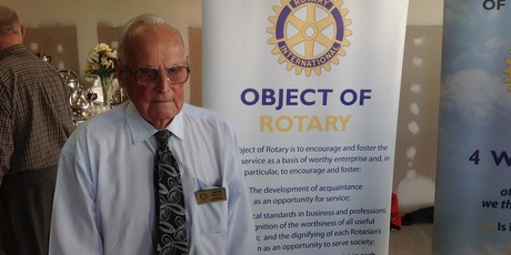 Jack Barlow, 98, has been a Rotary member for 60 years and enjoys giving back to the community.