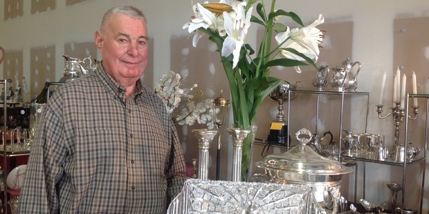 Greg Cambie has been selling his collection of mostly silver and crystal at the Rotary fair for about 30 years.