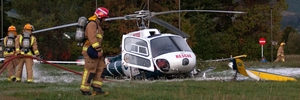Emergency services rushed to the scene of the crash at Taupo yesterday. Photo / Jessica Kate Williamson