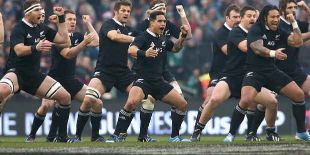 The All Blacks perform the Haka against Ireland in November last year. Photo / Getty Images