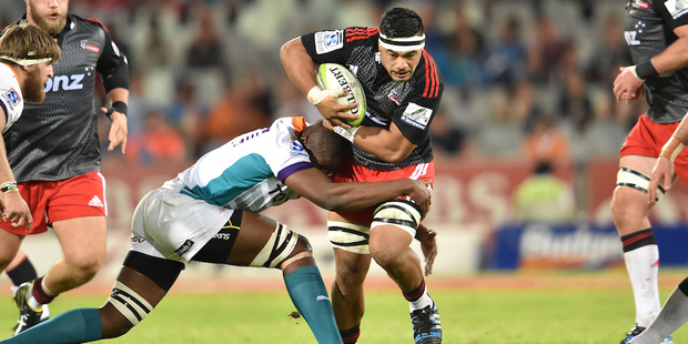 Jordan Taufua of the Crusaders in action against the Cheetahs. Photo / Getty Images