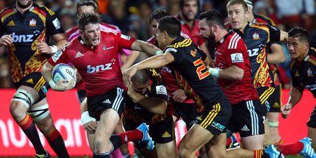 Colin Slade kicked all 18 points for the Crusaders. Photo / Getty Images